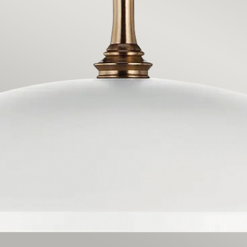 Kichler - Luster na reťazi DELAROSA 1xE27/60W/230V biela/mosadz