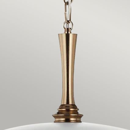 Kichler - Luster na reťazi DELAROSA 1xE27/60W/230V biela/mosadz