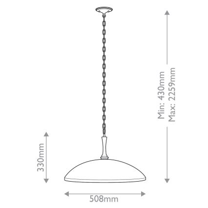 Kichler - Luster na reťazi DELAROSA 1xE27/60W/230V biela/mosadz