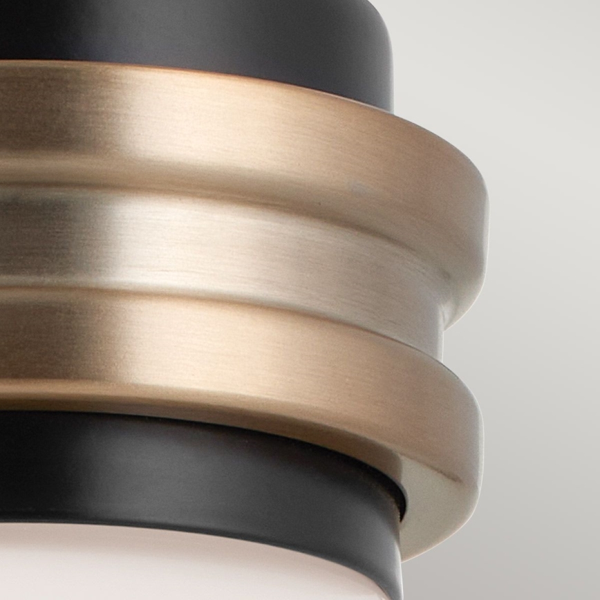 Kichler - LED Kúpeľňová nástenná lampa FARUM 1xG9/3W/230V IP44 čierna/mosadz