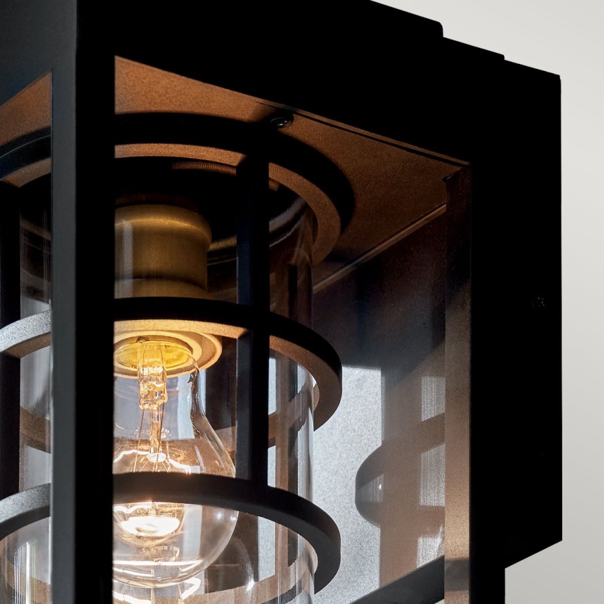 Kichler - Vonkajšie nástenné svietidlo HONE S 1xE27/60W/230V IP44 čierna