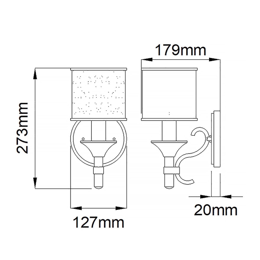 Kichler - Nástenné svietidlo LACEY 1xE14/40W/230V matný chróm