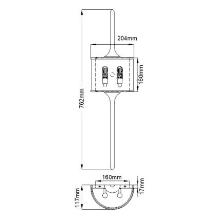 Kichler - LED Kúpeľňové nástenné svietidlo 2xG9/3,5W/230V IP44