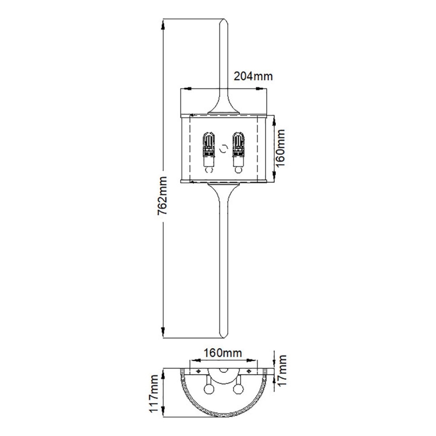 Kichler - LED Kúpeľňové nástenné svietidlo 2xG9/3,5W/230V IP44