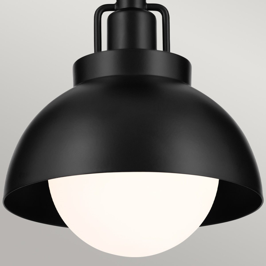 Kichler - Nástenná lampa NIVA 1xE27/40W/230V čierna