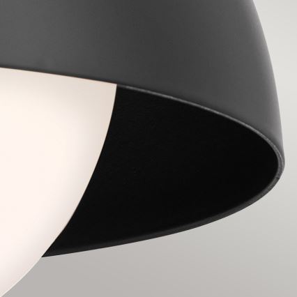 Kichler - Nástenná lampa NIVA 1xE27/40W/230V čierna