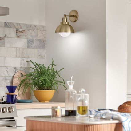 Kichler - Nástenná lampa NIVA 1xE27/40W/230V mosadz