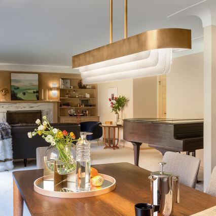 Kichler - LED luster na tyči SERENE LED/40W/230V zlatý