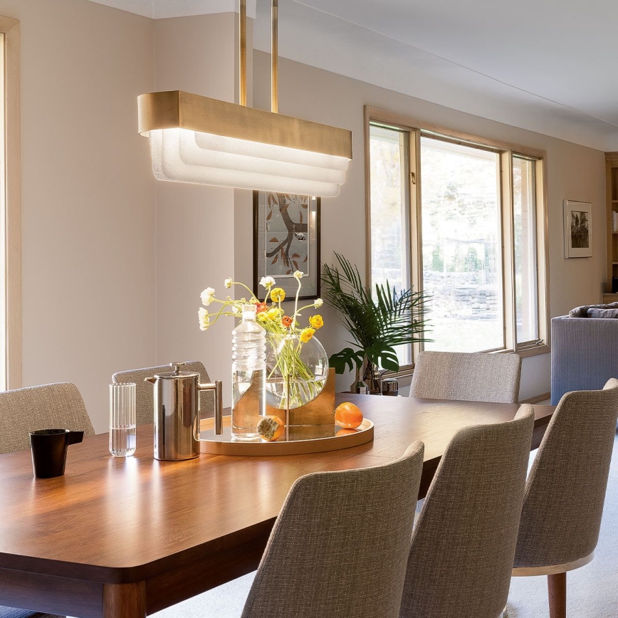 Kichler - LED luster na tyči SERENE LED/40W/230V zlatý