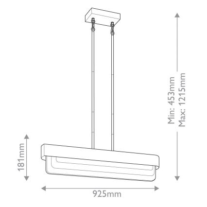 Kichler - LED luster na tyči SERENE LED/40W/230V zlatý
