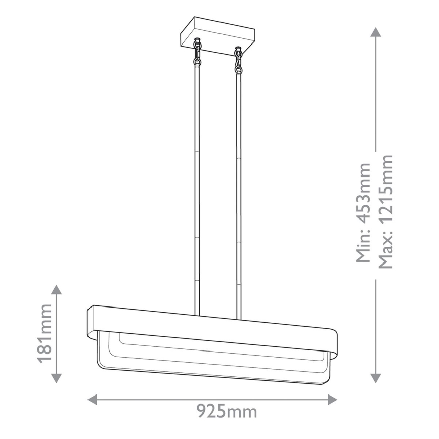 Kichler - LED luster na tyči SERENE LED/40W/230V zlatý
