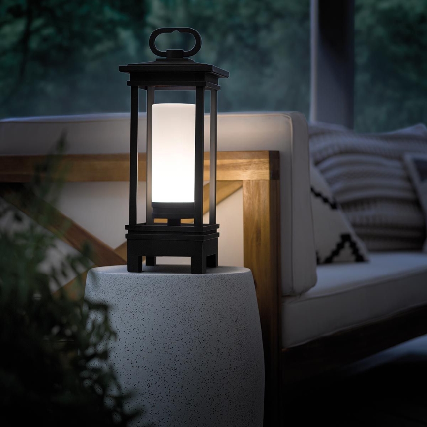 Kichler - LED Vonkajšia nabíjacia stolná lampa s reproduktorom SOUTH HOPE LED/3W/230V 8800 mAh IP44
