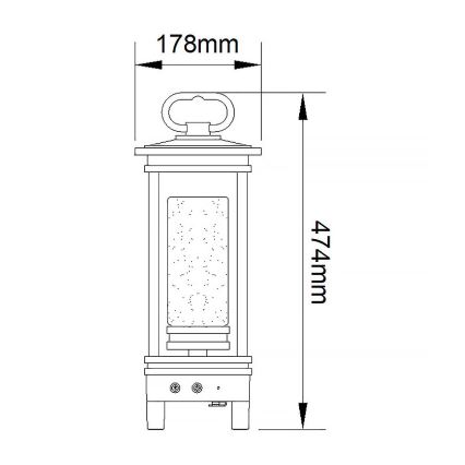 Kichler - LED Vonkajšia nabíjacia stolná lampa s reproduktorom SOUTH HOPE LED/3W/230V 8800 mAh IP44