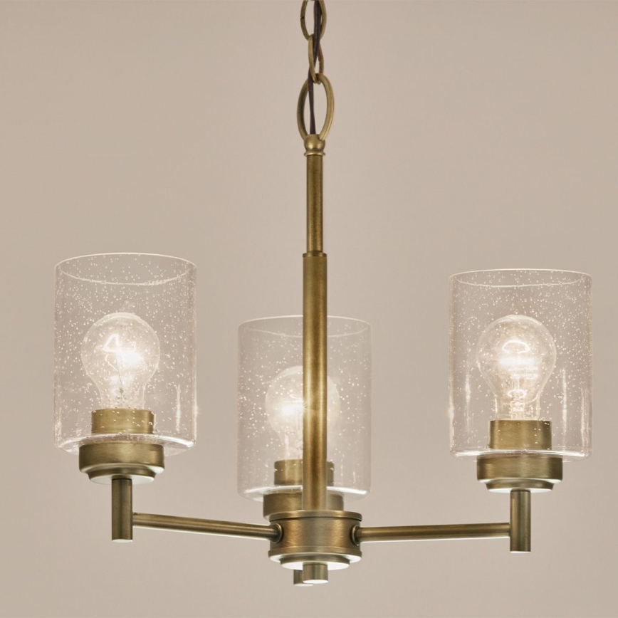 Kichler - Luster na reťazi WINSLOW 3xE27/60W/230V pr. 45,8 cm mosadz