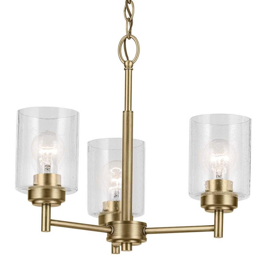 Kichler - Luster na reťazi WINSLOW 3xE27/60W/230V pr. 45,8 cm mosadz