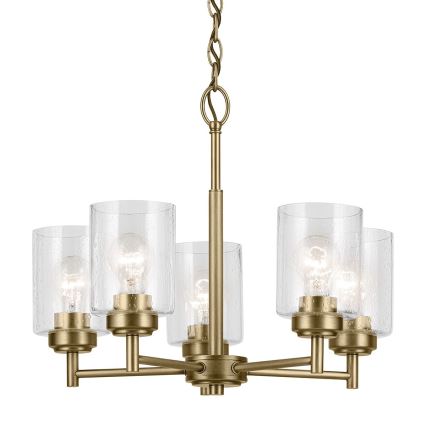 Kichler - Luster na reťazi WINSLOW 5xE27/60W/230V pr. 50,2 cm mosadz