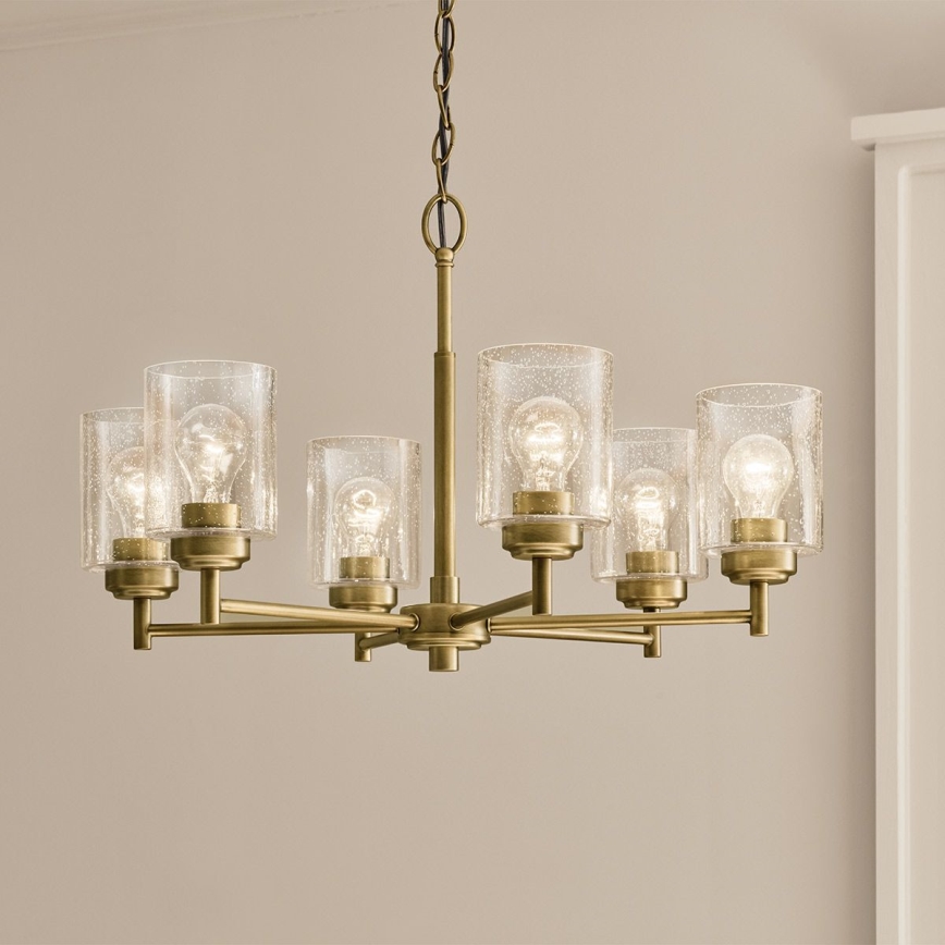 Kichler - Luster na reťazi WINSLOW 6xE27/60W/230V pr. 66 cm mosadz