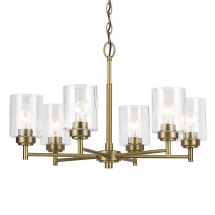 Kichler - Luster na reťazi WINSLOW 6xE27/60W/230V pr. 66 cm mosadz