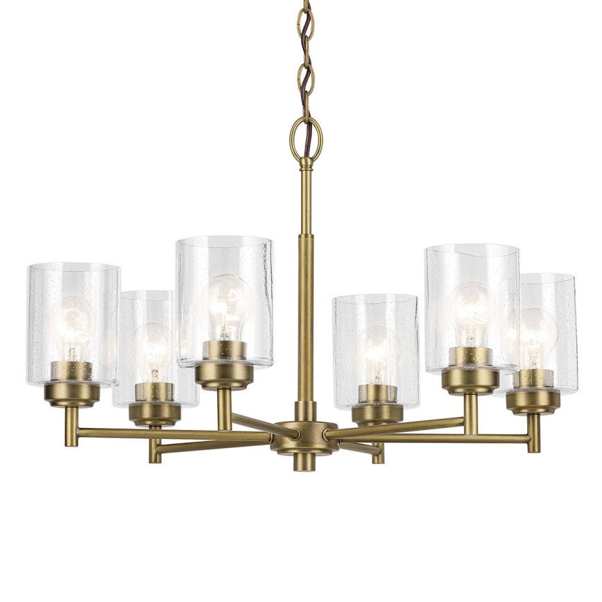 Kichler - Luster na reťazi WINSLOW 6xE27/60W/230V pr. 66 cm mosadz
