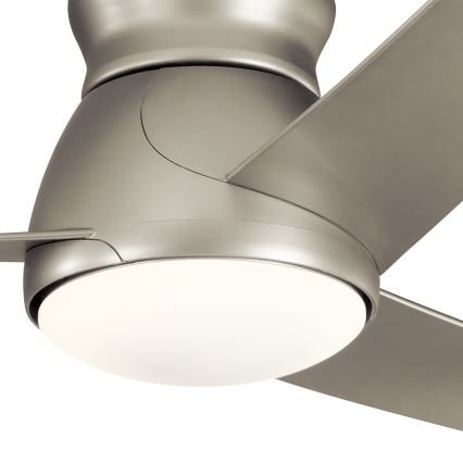 Kichler - LED Stmievateľný stropný ventilátor ERIS LED/10W/230V matný chróm IP44 + diaľkové ovládanie