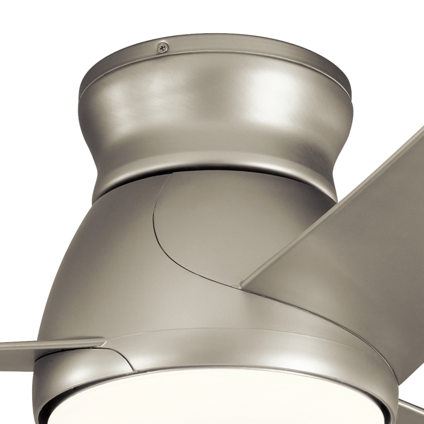 Kichler - LED Stmievateľný stropný ventilátor ERIS LED/10W/230V matný chróm IP44 + diaľkové ovládanie