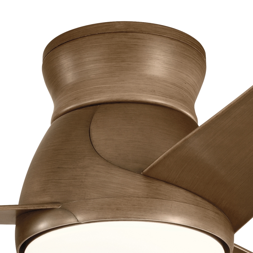 Kichler - LED Stmievateľný stropný ventilátor ERIS LED/10W/230V bronz IP44 + diaľkové ovládanie