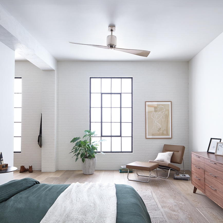 Kichler - Stropný ventilátor FERRON lesklý chróm + diaľkové ovládanie