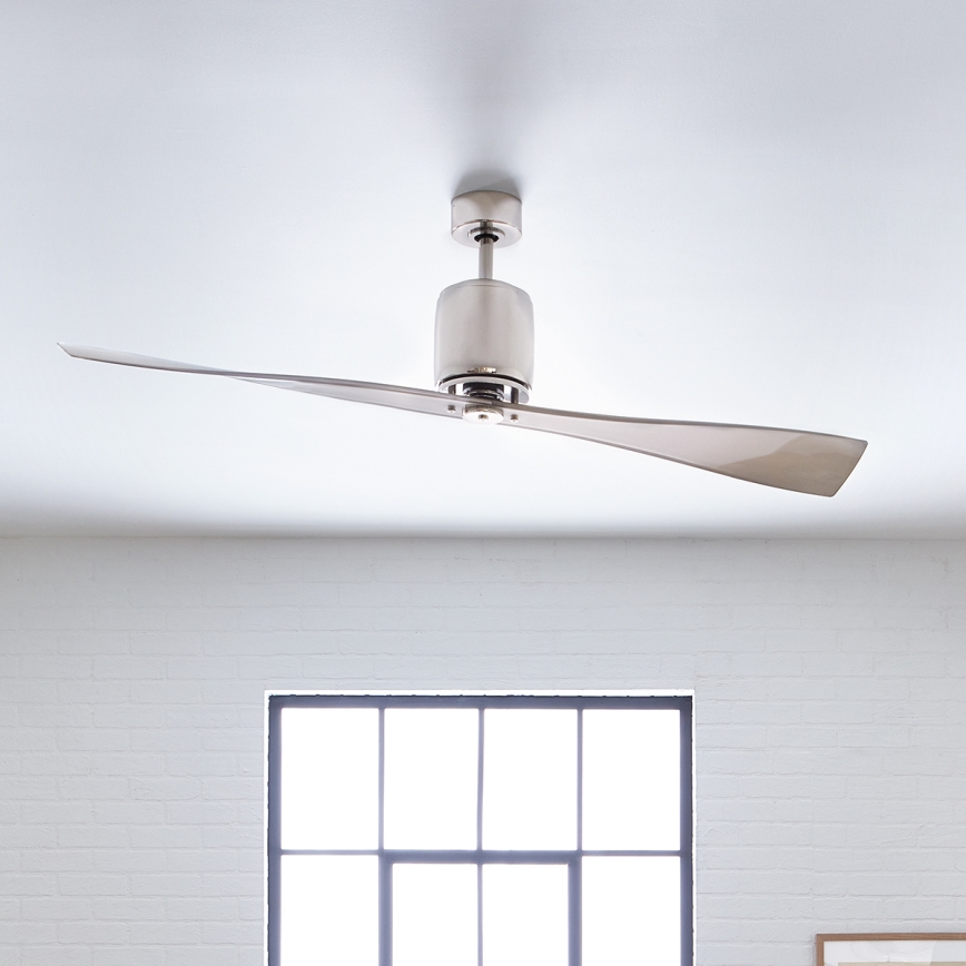 Kichler - Stropný ventilátor FERRON lesklý chróm + diaľkové ovládanie