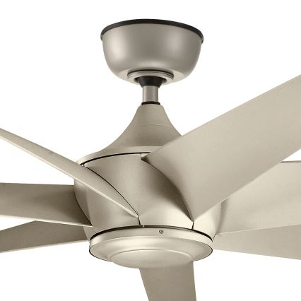 Kichler - Stropný ventilátor LEHR IP44 + diaľkové ovládanie