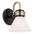 Kichler - LED Kúpeľňová nástenná lampa FARUM 1xG9/3W/230V IP44 čierna/mosadz