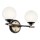 Kichler - LED kúpeľňové nástenné svietidlo BENNO 2xLED/3W/230V čierna/zlatá IP44