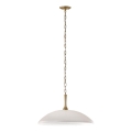 Kichler - Luster na reťazi DELAROSA 1xE27/60W/230V biela/mosadz