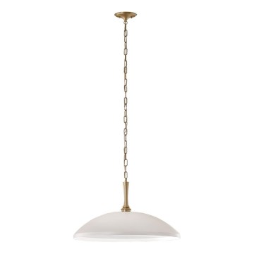 Kichler - Luster na reťazi DELAROSA 1xE27/60W/230V biela/mosadz