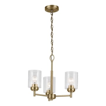 Kichler - Luster na reťazi WINSLOW 3xE27/60W/230V pr. 45,8 cm mosadz