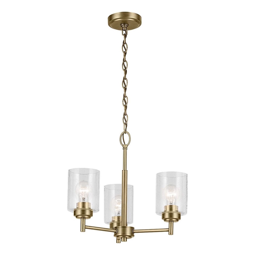 Kichler - Luster na reťazi WINSLOW 3xE27/60W/230V pr. 45,8 cm mosadz