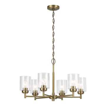 Kichler - Luster na reťazi WINSLOW 6xE27/60W/230V pr. 66 cm mosadz