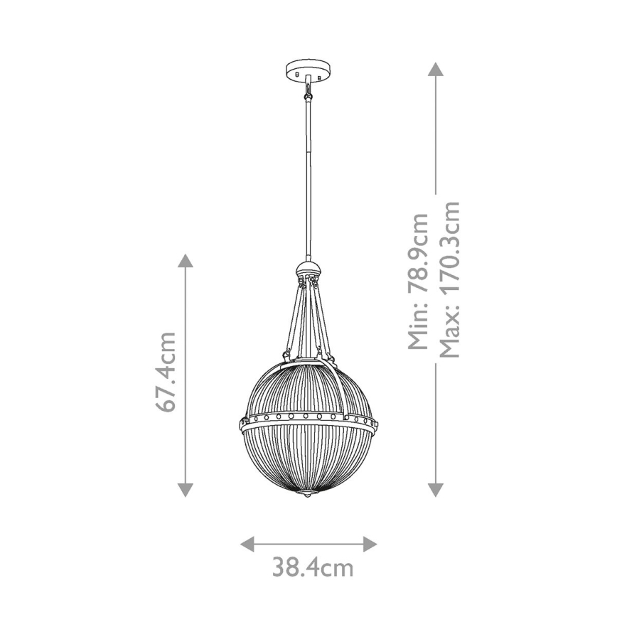 Kichler - Luster na tyči ASTER 3xE14/60W/230V zlatá