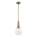 Kichler - Luster na tyči DEELA 1xE27/60W/230V pr. 17,8 cm mosadz