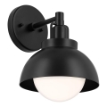 Kichler - Nástenná lampa NIVA 1xE27/40W/230V čierna