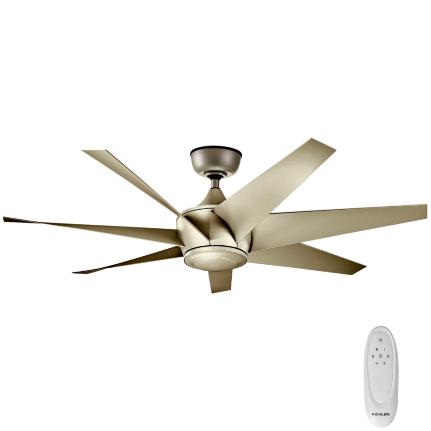 Kichler - Stropný ventilátor LEHR IP44 pr. 137 cm + diaľkové ovládanie