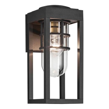Kichler - Vonkajšie nástenné svietidlo HONE 1xE27/60W/230V IP44 čierna