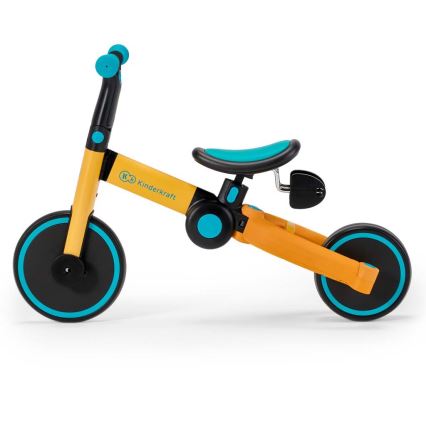KINDERKRAFT - Detská odrážadlo 3v1 4TRIKE žltá/tyrkysová