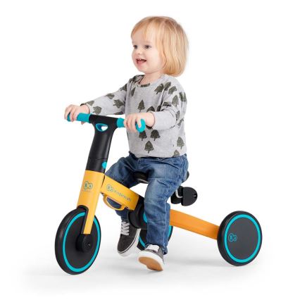 KINDERKRAFT - Detská odrážadlo 3v1 4TRIKE žltá/tyrkysová