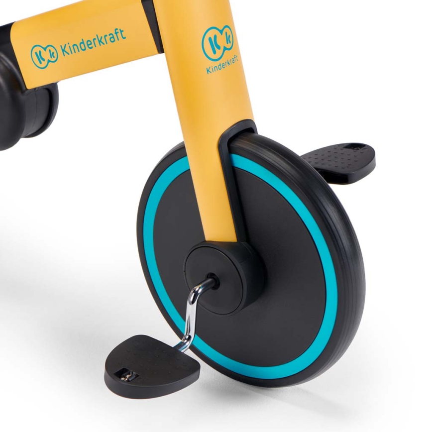 KINDERKRAFT - Detská odrážadlo 3v1 4TRIKE žltá/tyrkysová