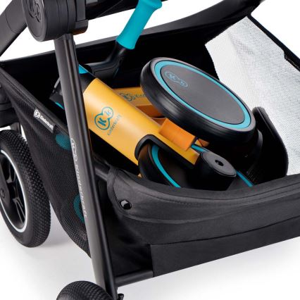 KINDERKRAFT - Detská odrážadlo 3v1 4TRIKE žltá/tyrkysová