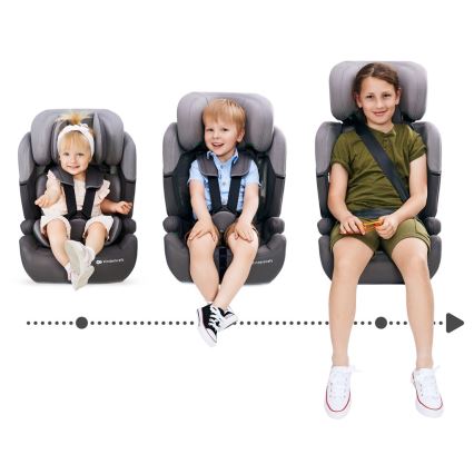 KINDERKRAFT - Autosedačka COMFORT UP i-Size (76-150 cm) svetlošedá