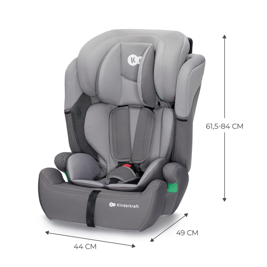 KINDERKRAFT - Autosedačka COMFORT UP i-Size (76-150 cm) svetlošedá