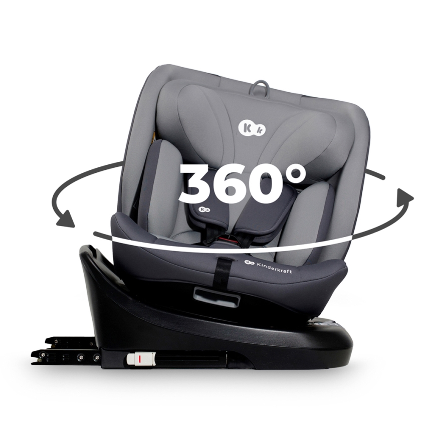 KINDERKRAFT - Autosedačka I-GROW i-Size (40-150 cm) sivá