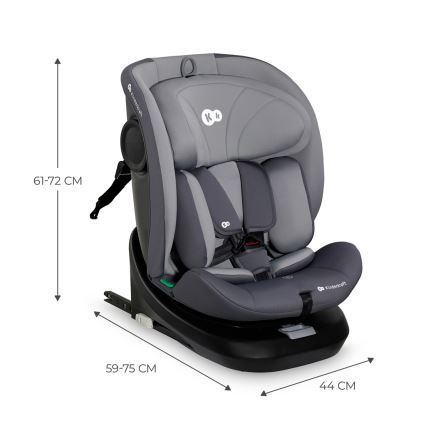KINDERKRAFT - Autosedačka I-GROW i-Size (40-150 cm) sivá