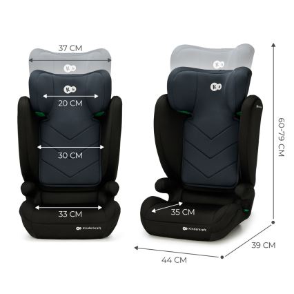 KINDERKRAFT - Autosedačka I-SPARK i-Size (100-150 cm) čierna